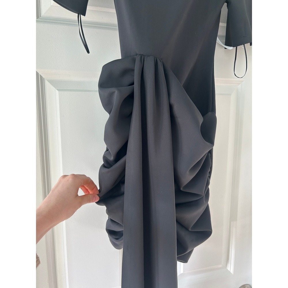 Heiress Beverly Hills Mini Dress Draped Sash Ruched Black Size XS - Picture 6 of 7